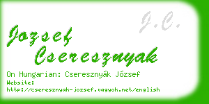jozsef cseresznyak business card