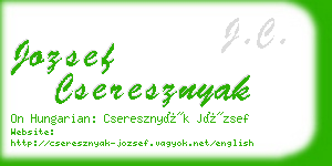 jozsef cseresznyak business card